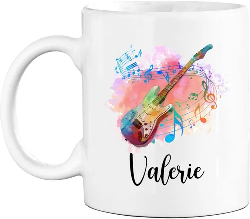Miniatura 17 de Taza de café blanca con nombre personalizado para reproductor de piano, 11 y 15 onzas, taza de café con instrumento musical de piano, regalos