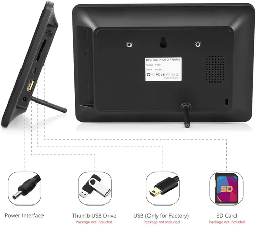 Miniatura 3 de kimire - Marco de fotos digital con WiFi, pantalla táctil de 1920 x 1080, compatible con unidad USB thumb y ranura SD, reproductor de música, reloj