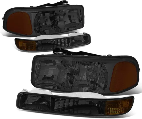 Miniatura 8 de DNA MOTORING HL-OH-SIE994P-BK-AM - Faros delanteros de esquina color ámbar compatibles con Sierra 99-07 / 00-06 Yukon XL 1500 2500