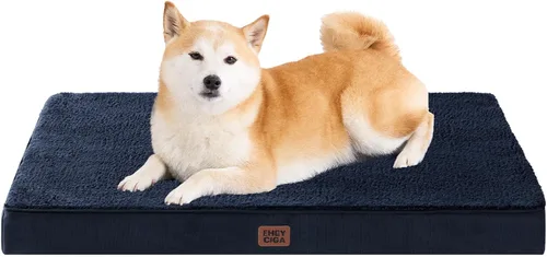 Miniatura 81 de EHEYCIGA Cama ortopédica de espuma para perros grandes, 35 pulgadas de largo x 23 pulgadas de ancho x 3.5 pulgadas de alto, gris claro