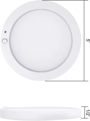 Miniatura 2 de Facon luz LED de techo de 12 vatios para RV con interruptor para casa rodante, rámper, botes, de 5 pulgadas