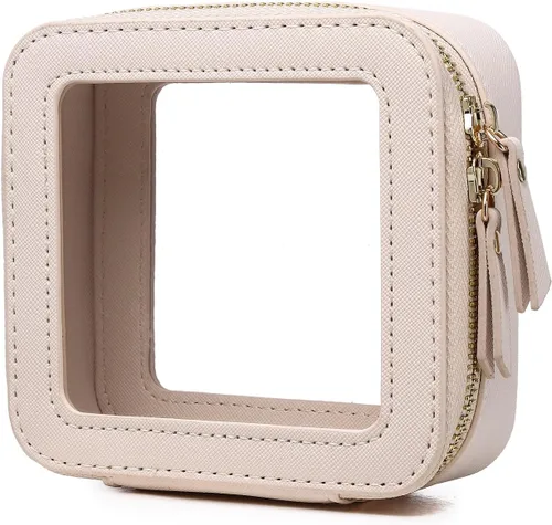 Miniatura 69 de Pinkmik Pequeña bolsa de maquillaje, mini estuche transparente para maquillaje y neceser con cremallera, organizador de bolsos para mujer