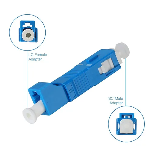Miniatura 5 de Paquete de 4 adaptadores monomodo SC/UPC macho a LC/UPC hembra Conector de fibra óptica Convertidor adaptador FTTH para localizador de fallas
