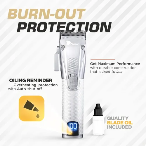 Miniatura 3 de Fagaci Cortadora de pelo profesional para hombres con corte preciso, Turbo Power profesional peluquero cortadora inalámbrica, potente motor