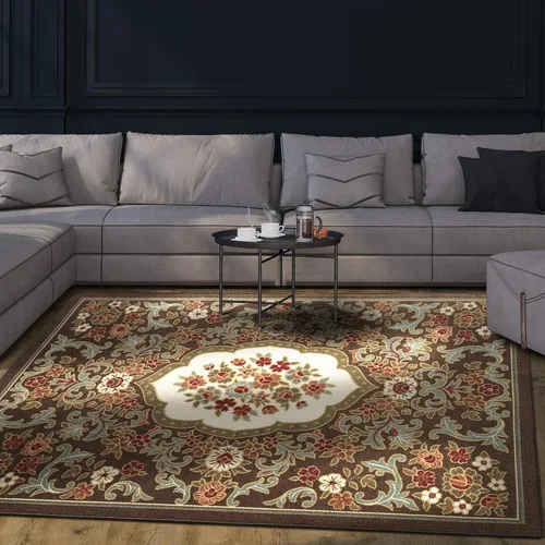 Miniatura 8 de Antep Rugs - Alfombras antideslizantes (no se desliza) 2 x 4 con respaldo de goma con diseño floral moderno de bajo perfil para cocina