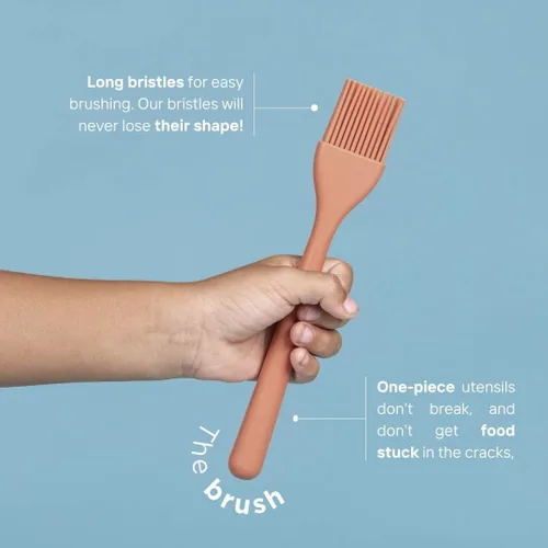 Miniatura 5 de Tampoco Real Kids Juego de Cocina y Horneado – Herramientas de cocina Montessori para cocinar de verdad con utensilios de silicona aptos para Rosa