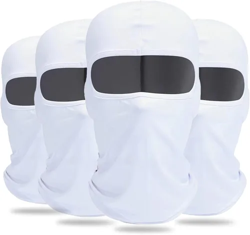 Miniatura 16 de Ezovino Paquete de 4 pasamontañas de esquí para hombres y mujeres, polaina refrescante para el cuello, máscara de cabeza completa, cubierta facial