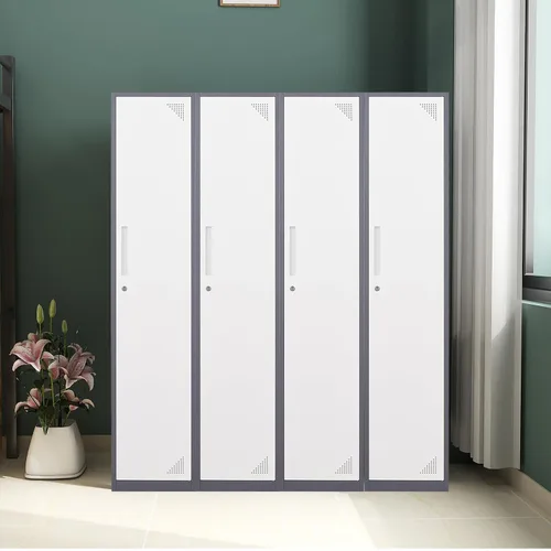 Miniatura 9 de Yizosh Taquillas de metal para empleados con llaves, armario de almacenamiento de 71 pulgadas para empleados con 1 puerta, armario de almacenamiento
