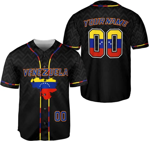 Camiseta de béisbol personalizada de Venezuela para hombres, camiseta de béisbol personalizada de Venezuela, camiseta de fútbol de Venezuela