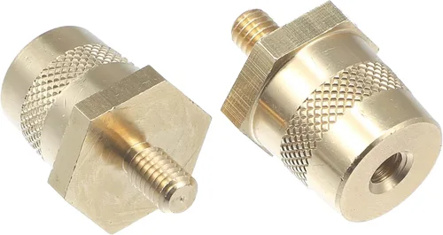 Miniatura 4 de X AUTOHAUX 1 par de conectores de terminales de batería M6, adaptador de poste de tono de latón, tornillos extensores, tuercas