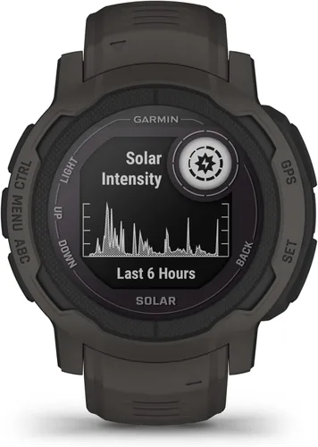 Miniatura 2 de Garmin Instinct 2 Solar, reloj resistente para exteriores de menor tamaño con GPS y con capacidad de carga solar, construido para todos los Grafito