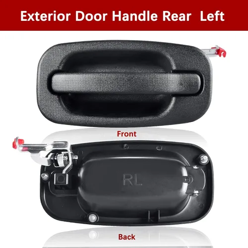 Miniatura 2 de FAERSI Manija exterior de la puerta trasera del lado del conductor de repuesto para Chevy Silverado 1500 2500 HD 1999-2007, Tahoe, Suburban