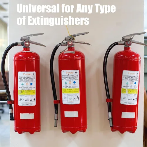 Miniatura 6 de Queekay Paquete de 20 soportes universales para extintor de incendios de 5 a 40 libras, soporte de gancho de pared (estilo clásico)