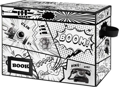 Miniatura 15 de Paquete de 2 Cajas de Almacenamiento de Cómics de Colección, Organizador Protector 15.8" X 7.8" X 11.8" Caja Corta Plegable con Capacidad