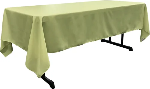 Miniatura 217 de LA Linen Mantel rectangular lavable de popelín de poliéster, resistente a las manchas y a las arrugas, cubierta de mesa 60x84, mantel de tela