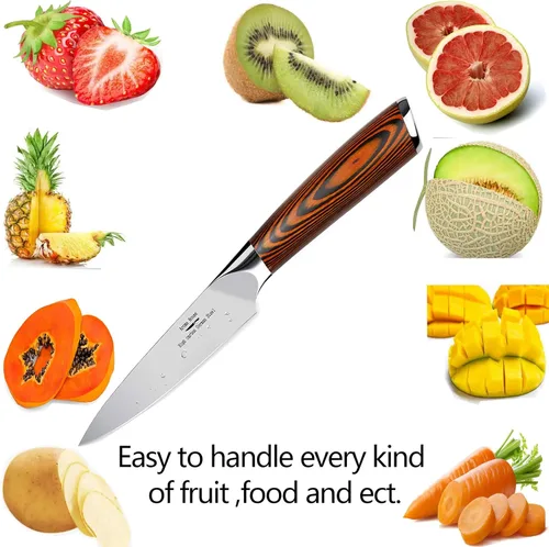 Miniatura 2 de Cuchillo de pelar de 4 pulgadas - Cuchillos de pelar, el mejor cuchillo pequeño de cocina, cuchillo de frutas, de acero inoxidable alemán de alto