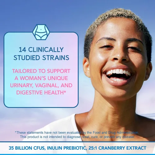 Miniatura 4 de BioEmblem Probióticos de belleza para mujeres, 35 mil millones de UFC, 14 cepas con biotina, colágeno, prebióticos para la salud digestiva, piel
