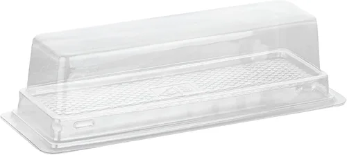 Miniatura 21 de Restaurantware Thermo Tek - Contenedores de postre de 5.3 x 2.6 x 1.8 pulgadas, 100 compartimentos duales transparentes para llevar, con tapa