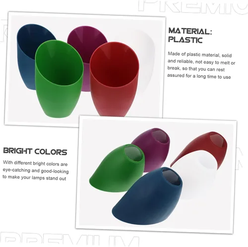 Miniatura 5 de DOITOOL 5 piezas de pantalla de plástico de repuesto para lámpara de pie de herradura para lámparas de mesa, luces colgantes, apliques de pared