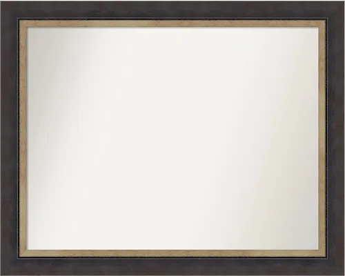 Miniatura 344 de Amanti Art Espejo personalizado, espejo de baño negro Astor, espejo de pared o espejo de tocador de baño sobre el fregadero (25 x 25 pulgadas)