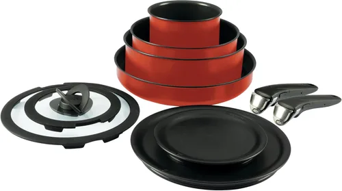 Miniatura 12 de T-fal Ingenio Essentials - Juego de utensilios de cocina con mango desmontable/extraíble de 11 piezas, granito titanio antiadherente, apto para Gris