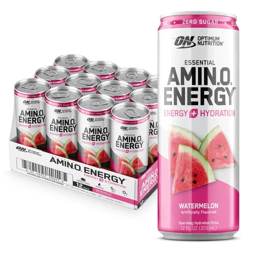 Miniatura 25 de Optimum Nutrition Amino Energy - Bebida de hidratación espumosa, electrolitos, cafeína, aminoácidos, BCAAs, sin azúcar, limonada de mango y piña, 12