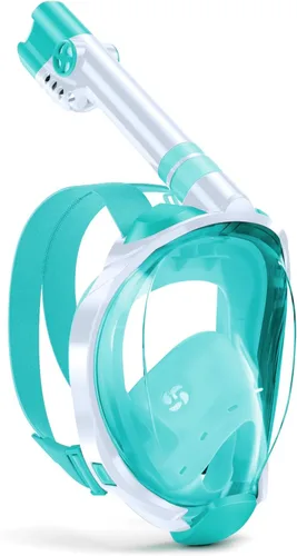 Miniatura 8 de WSTOO Kids Full Face Snorkel Masks,Suitable for Beginners Dry Top Snorkeling Gear,Can Your Mouth or Nose to Breathe,180 Degrees Panoramic