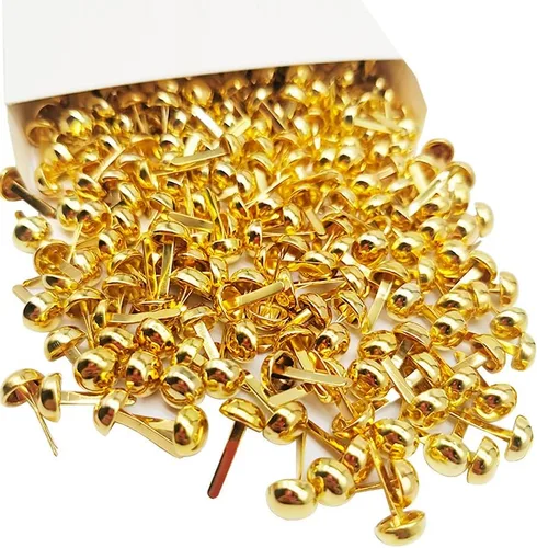 Miniatura 5 de 300 piezas de sujetadores de papel, sujetadores redondos para manualidades, proyectos escolares, álbumes de recortes, manualidades, suministros