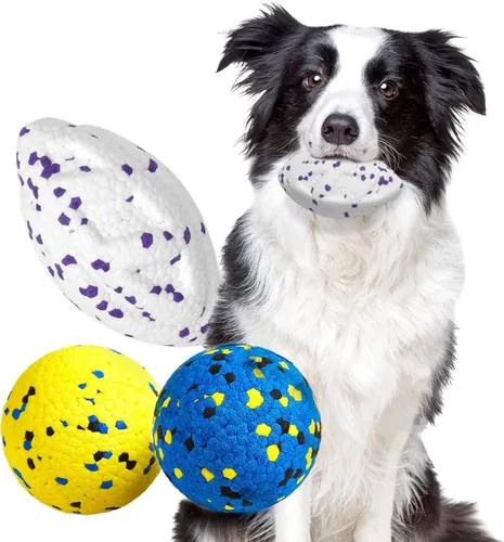 Miniatura 6 de Kimee Pelotas de tenis para perros, juguetes para masticadores agresivos, juguete de agua flotante, juguete de dentición y búsqueda para perros