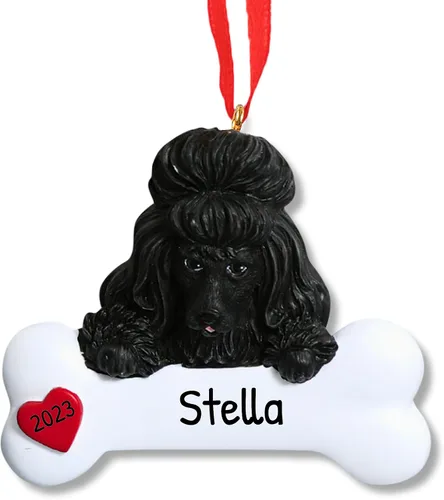 Miniatura 17 de Adornos de Navidad personalizados para perros 2024 – Adornos navideños de hueso de perro Husky para amantes de los perros, adorno de primera Navidad