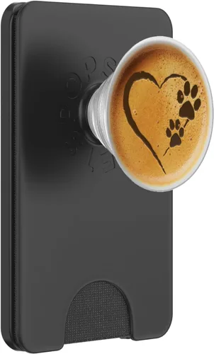 Miniatura 7 de Paw Print Dog Paw Cute Dog Coffee Design Heart Latte PopSockets PopGrip: agarre intercambiable para teléfonos y tabletas