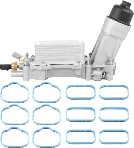 Miniatura 9 de 5184294AE Docas Conjunto de filtro de enfriador de aceite de motor compatible con 2011 2012 2013 Chrysler Dodge J-eep 3.6L V6 adaptador de filtro