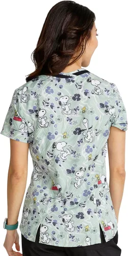 Miniatura 2 de Tooniforms Regalos de enfermera Mujer Scrubs Top Shaped V-Cuello Print TF769