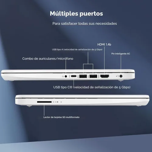 Miniatura 6 de HP Portátil ultraligero de 14 pulgadas para estudiantes y negocios, Intel Quad-Core, 8 GB de RAM, 192 GB de almacenamiento