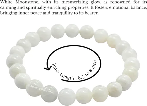Miniatura 208 de Amazing Gemstone Pulsera de cristal para mujeres y hombres, pulsera de cristal curativo de protección, pulsera elástica con cuentas de piedras
