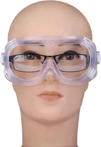 Miniatura 5 de Paquete de 4 Gafas de Seguridad Protectoras para laboratorio de química, ligeras y suaves, sobre lentes de prescripción, antisalpicaduras, Paquete