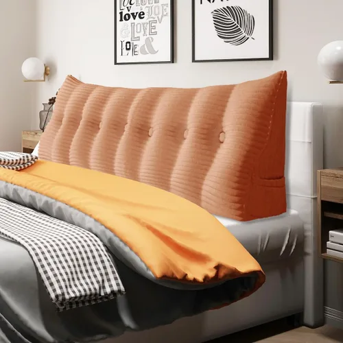 Miniatura 48 de Almohada de cuña gruesa de 14 libras tamaño King para cabecero, posicionador de cuerpo, almohada de lectura triangular para sentarse en la cama