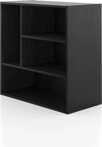 Miniatura 34 de Homes: Inside + Out Apexa - Estantería organizadora de almacenamiento de 2 cubos, estantería apilable de madera para cubos para organización