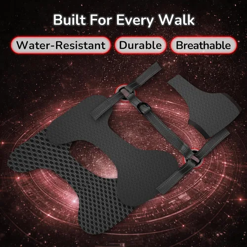 Miniatura 6 de Arnés de chaleco para perro sin tirones, nailon impermeable con forro suave y transpirable, pecho frontal reflectante, correa trasera ajustable