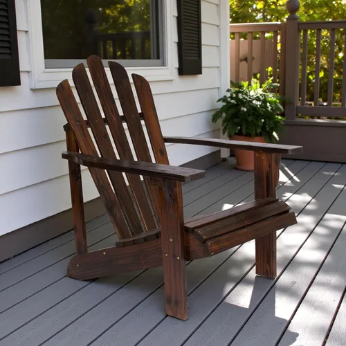 Miniatura 7 de Shine Company – Silla estilo Westport Adirondack, Marrón quemado