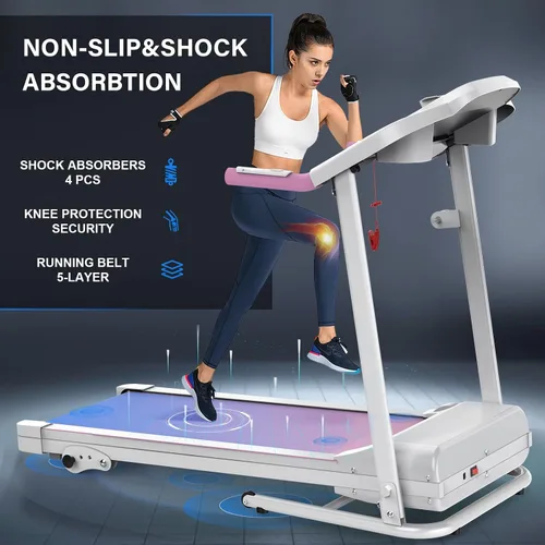 Miniatura 3 de FYC Compact Folding Treadmill for Home - 2.5HP Quiet Brushless Motor, 3-Level Incline, 7.5 MPH, Shock Absorption, Space-Saving Design for Running