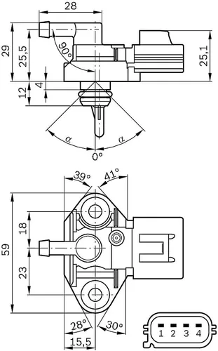 Miniatura 6 de Bosch 0261230093 sensor de presión de combustible, equipo original