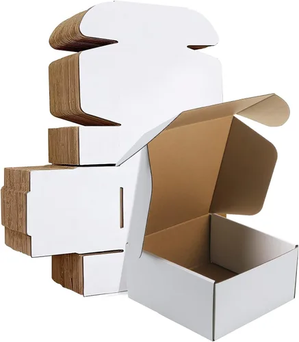 Miniatura 28 de HORLIMER Paquete de 40 cajas de envío de 5 x 5 x 5, caja de cartón corrugado blanco para correo, embalaje, pequeñas empresas