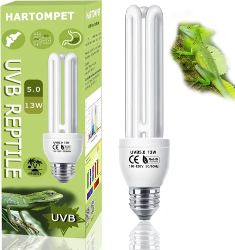 Miniatura 9 de Lámpara lineal UVA/UVB 10.0, 26W - Iluminación de hábitat del desierto, lámpara compacta de terrario, bombilla UVB para dragón barbudo, lagarto, 1