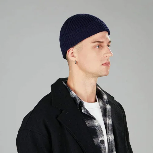 Miniatura 2 de vidsel Gorro Corto de Pescador para Hombres y Mujeres, Gorro de Lana Tejida con Puño Estilo Moderno de Arrastrero, Gorros Cálidos de Invierno