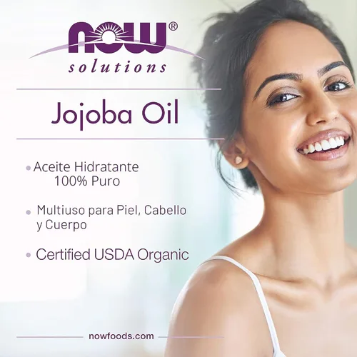 Miniatura 4 de Aceite de jojoba orgánico NOW, 4 oz