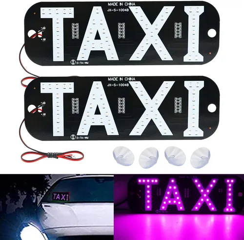 Miniatura 10 de 2 unids Taxi Led coche parabrisas cabina indicador lámpara 12V taxi signo bombilla parabrisas taxi guía luces (azul)