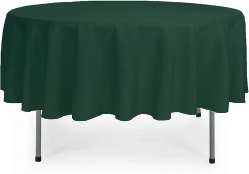 Miniatura 88 de YOUR CHAIR COVERS - Mantel redondo de poliéster prémium de 120 pulgadas - Mantel de lino color champán para mesas redondas estándar