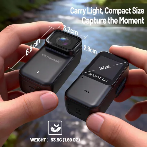 Miniatura 2 de Cámara corporal 4K con WiFi, cámara de acción POV para motociclismo, esquí, ciclismo, vlogging, deportes, cámara magnética portátil para grabación