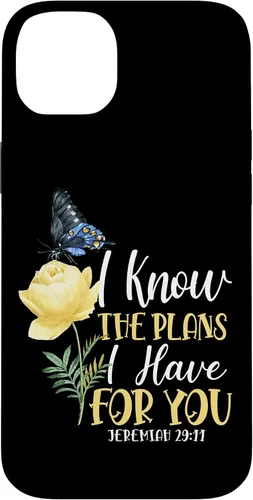 Miniatura 15 de Christian Bible Verse Butterfly Rose Flower Jeremiah 29:11 Case for iPhone 17
